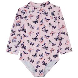 Big Girls One Pc. Butterfly Print Swimsuit