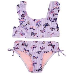 Little Girls  2-Pc. Butterfly Swimsuit Set