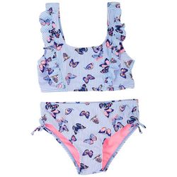 Kensie Girl Little Girls 2-pc. Butterfly Swimsuit Set