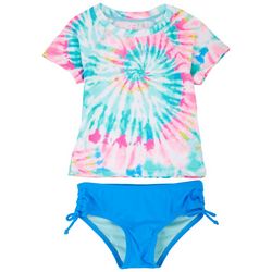 Limited Too Little Girls 2-pc Tie Dye Rashguard Swimsuit Set