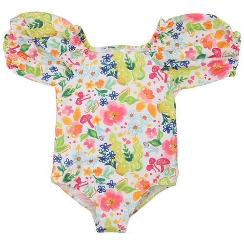 Little Girls 1-pc. Flower Garden Swimsuit