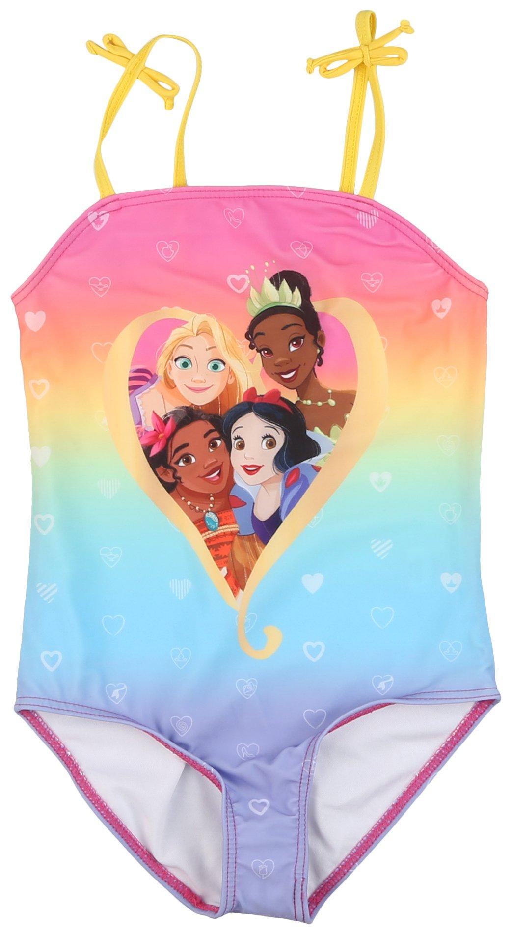 Disney Princess Little Girls 1-Pc. Tie Dye Swimsuit
