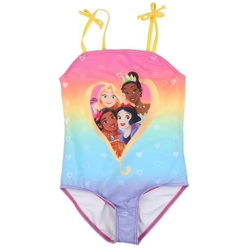 Disney Princess Little Girls 1-Pc. Tie Dye Swimsuit