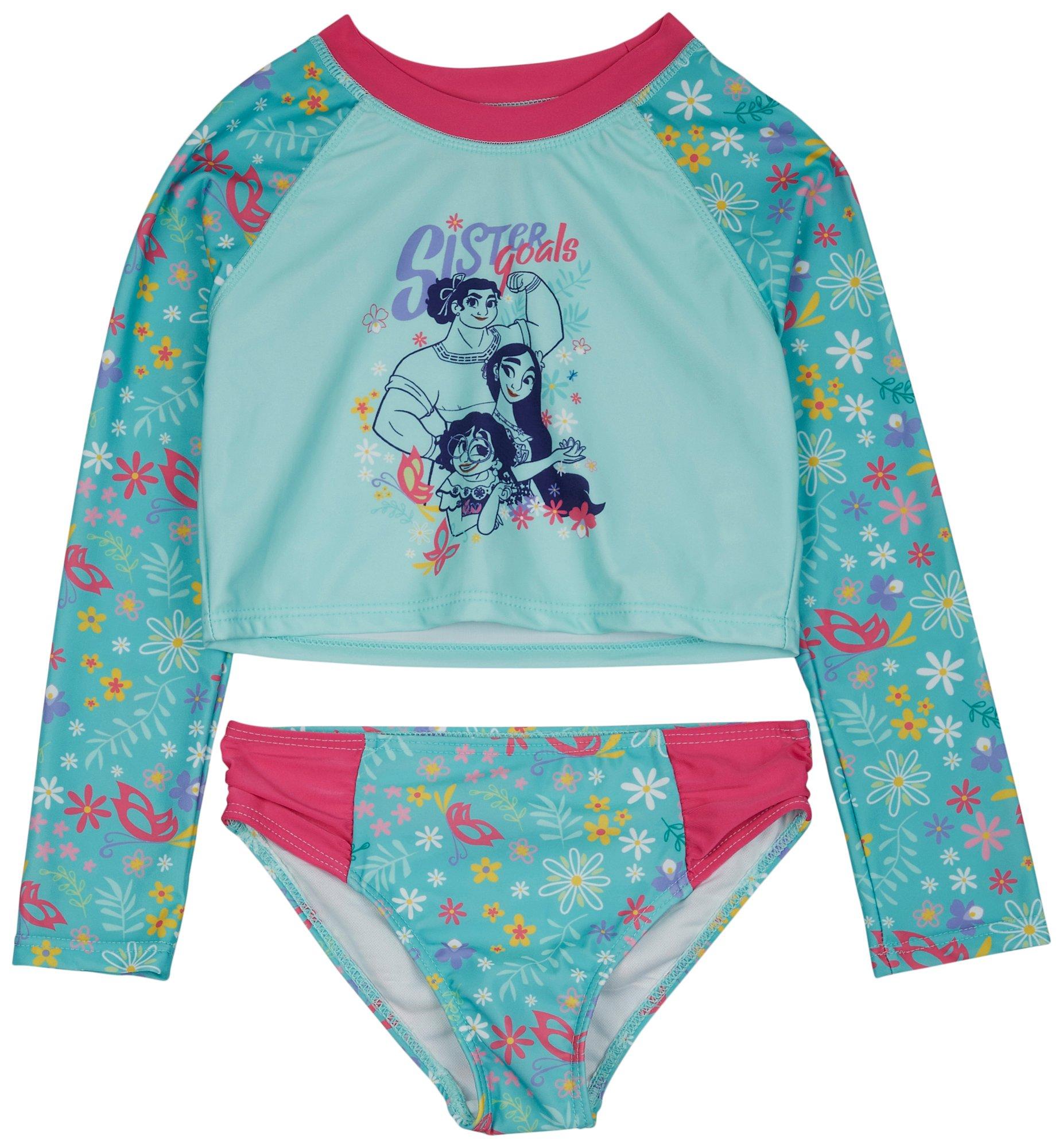 Little Girls 2-pc. Sister Goals  Swimsuit Set