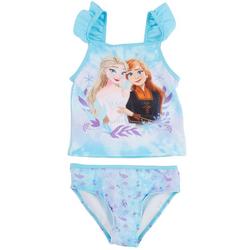 Little Girls 2-pc. Anna & Elsa Tankini Swimsuit Set