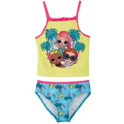 LOL Surprise Little Girls 2-pc. Palm Tree Tankini Swimsuit