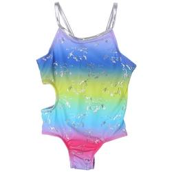 Little Girls 1 Pc. Rainbow Swimsuit