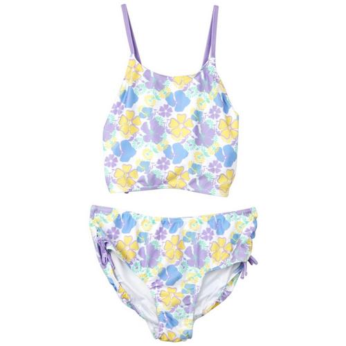BRIGHT SKY Big Girls 2-pc. Floral Side Tie