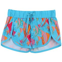 Reel Legends Big Girls Tropical Fish Print Swim Shorts