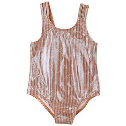 Reel Legends Little Girls One-Piece Striped Swimsuit