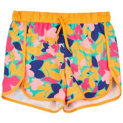Reel Legends Big Girls Floral Print Swim Shorts