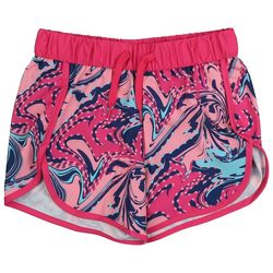 Reel Legends Womens  3 in. Pink Swirl Active Shorts