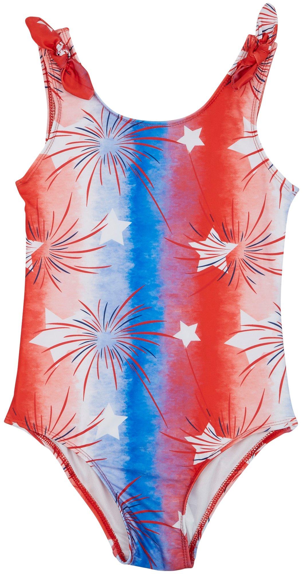 Little Girls Americana Bow 1-pc. Swimsuit