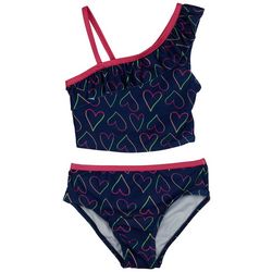Dot & Zazz Little Girls 2-pc. Heart Swimsuit Set