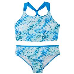 Little Girls 2-pc. Tie Dye Tankini Swimsuit Set