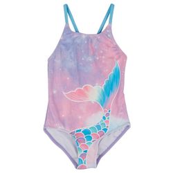 Shelloha Little Girls 1-pc. Tie Dye Mermaid Swimsuit