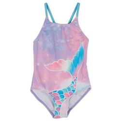 Little Girls 1-pc. Tie Dye Mermaid Swimsuit