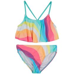 Shelloha Big Girls 2-pc. Bright Color Print Bikini Swimsuit