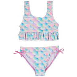 Shelloha Little Girls 2-pc. Bubbly Mermaid Bikini Swimsuit