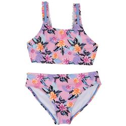 Shelloha Big Girls 2-pc. Floral Ruffle Bikini Swimsuit