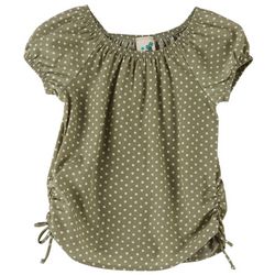 Lily Bleu Big Girls Dotted Ruched Side Top
