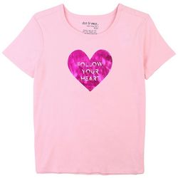 DOT & ZAZZ Big Girls Valentine's Heart Short Sleeve Top