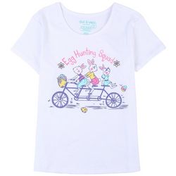 DOT & ZAZZ Big Girls Egg Hunting Short Sleeve T-shirt