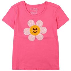 DOT & ZAZZ Little Girls Smile Flower Short Sleeve Top