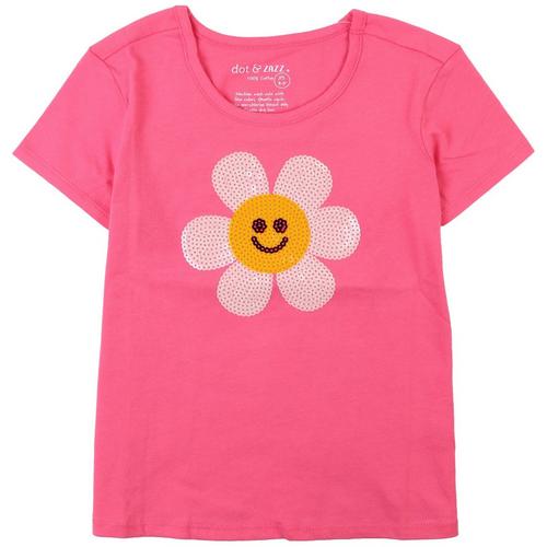 DOT & ZAZZ Little Girls Smile Flower Short