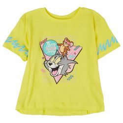 Tom & Jerry Big Girls Retro Character Print Boxy T-Shirt