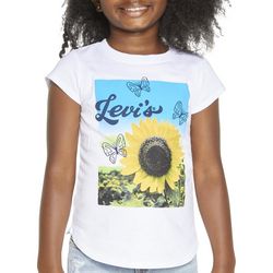 Levi's Big Girls Sunflower & Butterfly Short Sleeve T-Shirt
