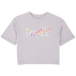 Levi's Little Girls Floral Logo Short Sleeve Top