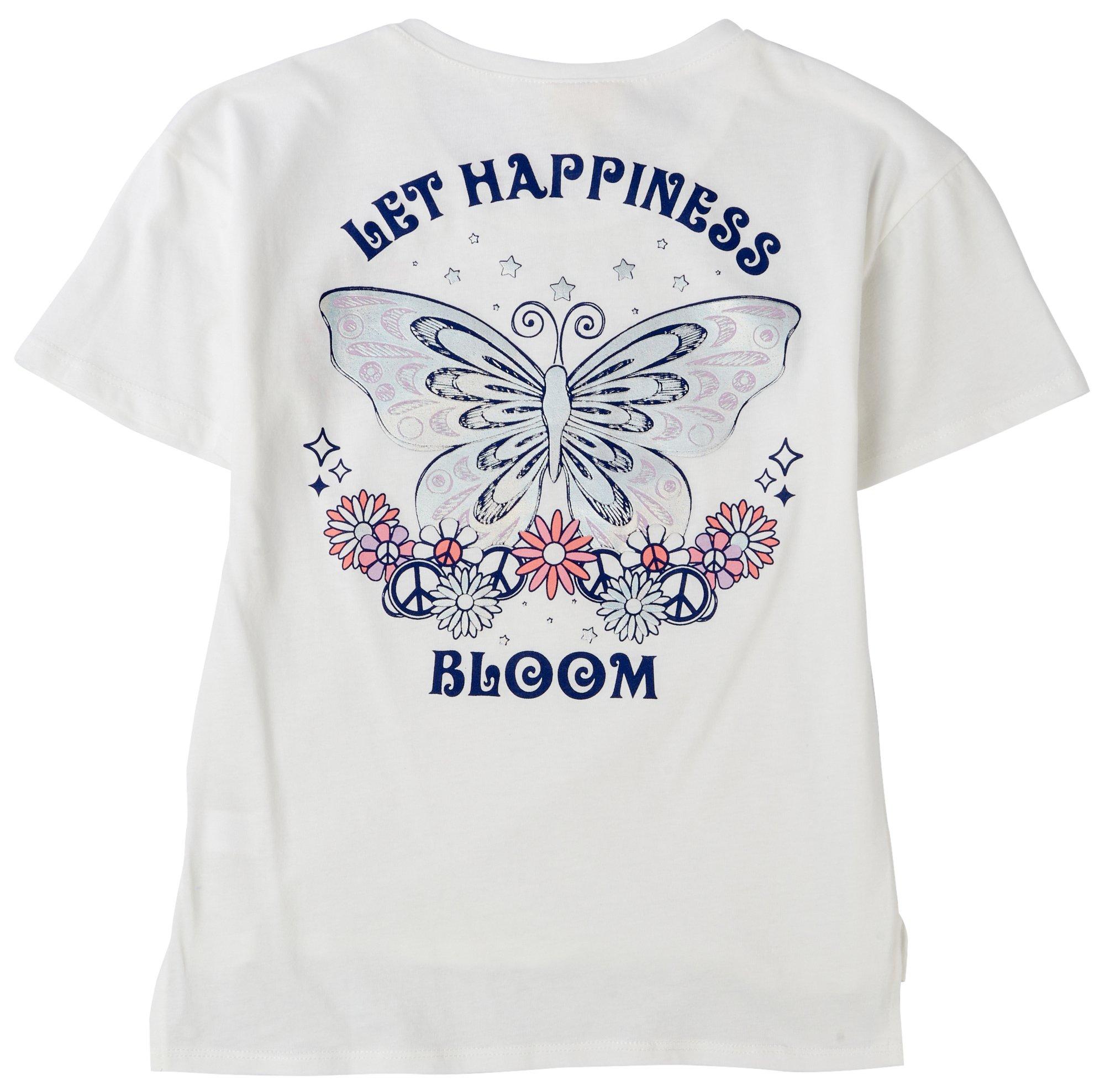 Self Esteem Big Girls Let Happiness Bloom Short Sleeve Top