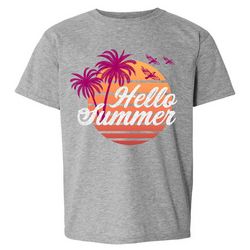 Awayalife Big Girls Hello Summer T-Shirt