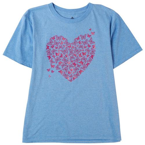 Awayalife Big Girls Butterfly Heart T-Shirt