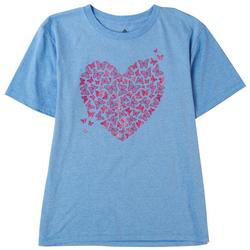Big Girls Butterfly Heart T-Shirt