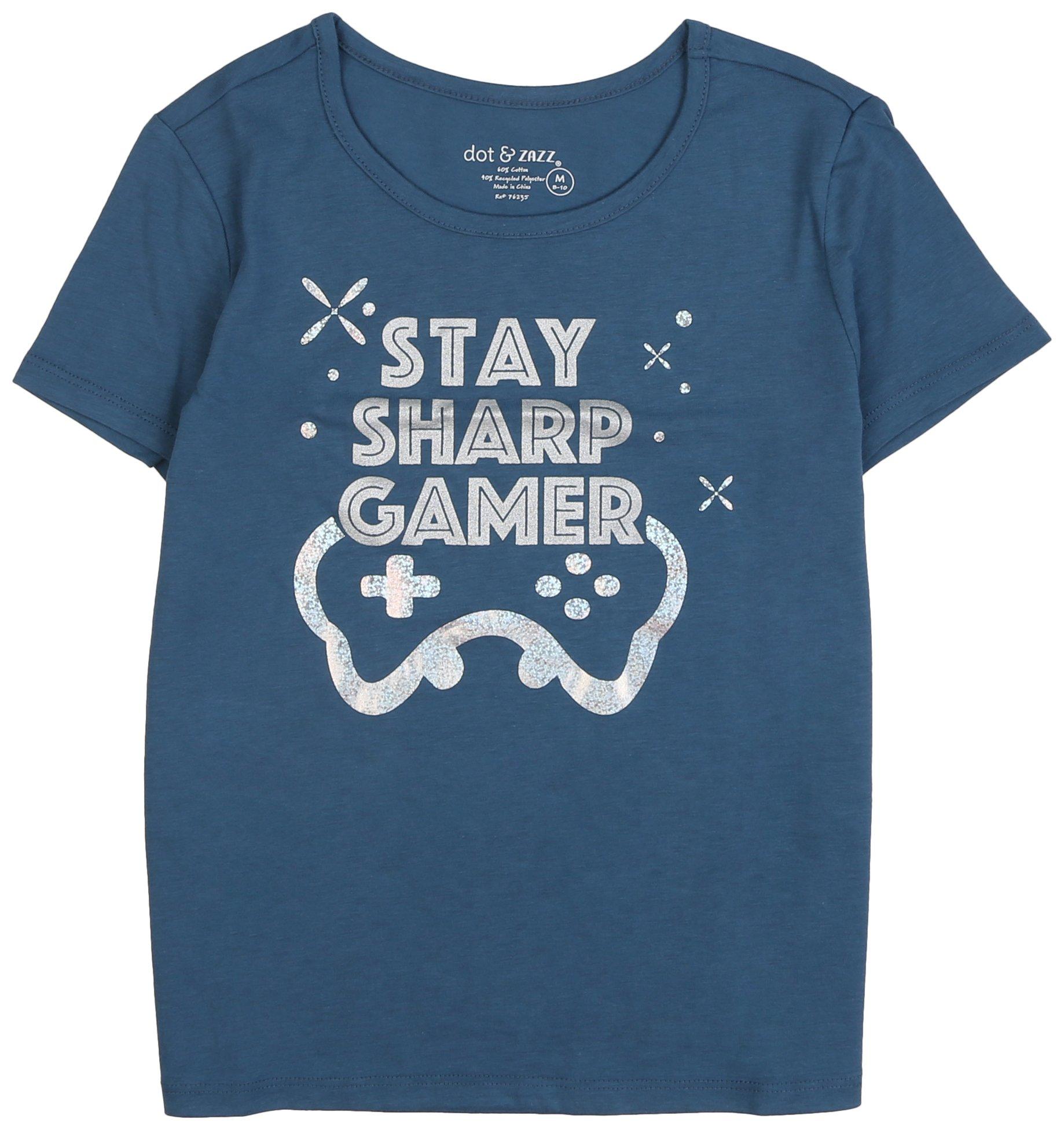 Dot & Zazz Big Boys Super Smart Gamer Short Sleeve T-Shirt