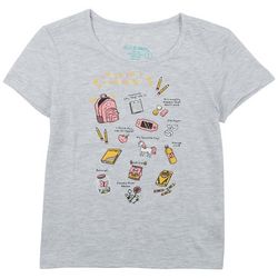 Little Girls Whats In My Backpack Short Sleeve Top