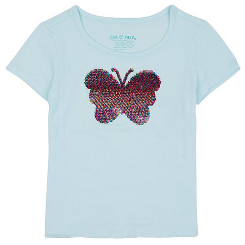 DOT & ZAZZ Little Girls Butterfly Sequin Short