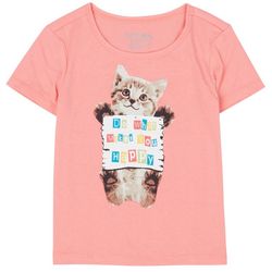 DOT & ZAZZ Little Girls Happy Kitty Short Sleeve Tee