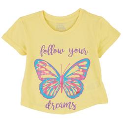 Little Girls Follow Your Dreams Butterfly T-Shirt