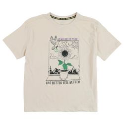 Smiley World Big Girls Planet, Bird, & Plant Screen T-shirt