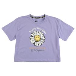 Big Girls Smiley Sun Flower Screen T-shirt