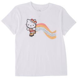 Hello Kitty Big Girls Roller Kitty  Print Short Sleeve Tee