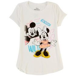 Disney Big Girls Mickey & Minnie Mouse T-Shirt