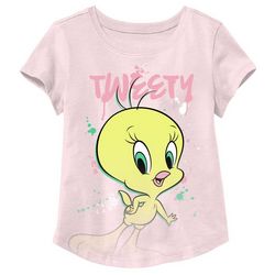 Tweety Bird Little Girls Tweety Short Sleeve T-Shirt