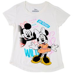 Disney Little Girls Mickey & Minnie Mouse T-Shirt