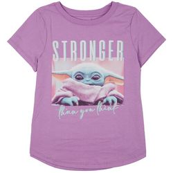 Star Wars Big Girls Yoda Stronger Short Sleeve T-Shirt