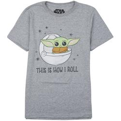 Little Girls This Is How I Roll Baby Yoda Short Sleeve Tee