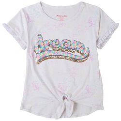 Colette Lilly Big Girls Sequin Dreamer Tie Front Top
